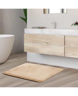 Ultra-Soft Plush Memory Foam Non-Slip Bath Rug, 17" x 24"