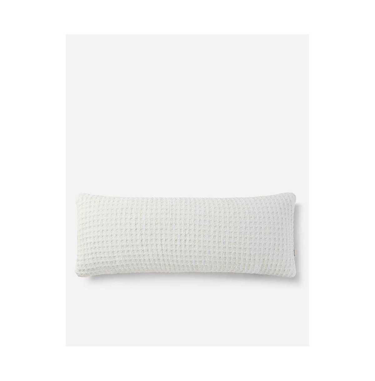Sunday Citizen Snug Waffle Decorative Pillow, 14" X 36" In Off White