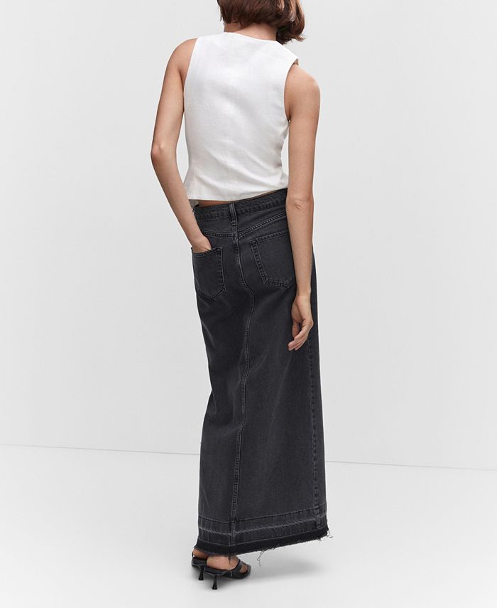 MANGO Women's Denim Long Skirt - Macy's