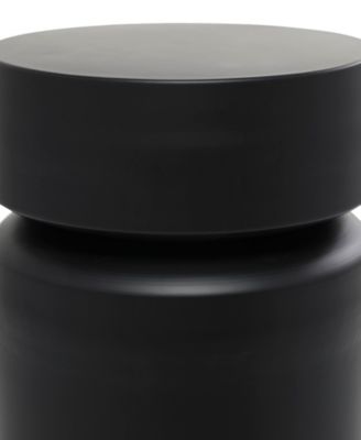 18" Metal Drum Accent Table