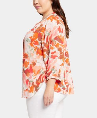 Plus Size Pintuck Blouse