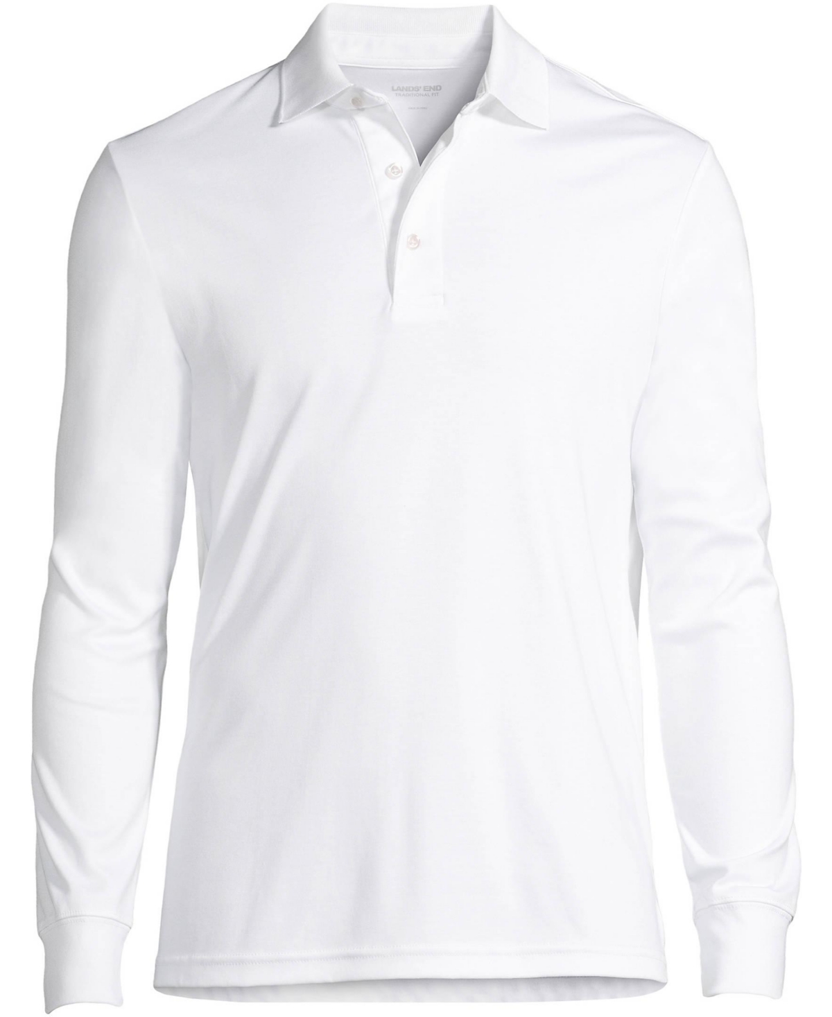 Lands' End Men's Long Sleeve Cotton Supima Polo Shirt