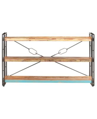 3-Tier Bookcase 55.1"x11.8"x31.5" Solid Reclaimed Wood