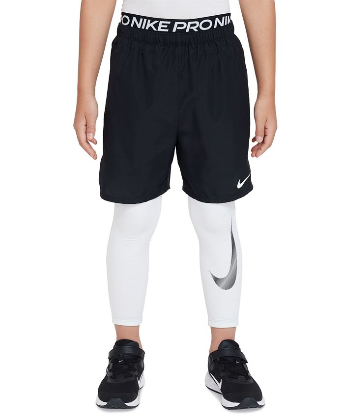 Nike Big Boys Pro Warm Dri-FIT Logo-Print Tights - Macy's