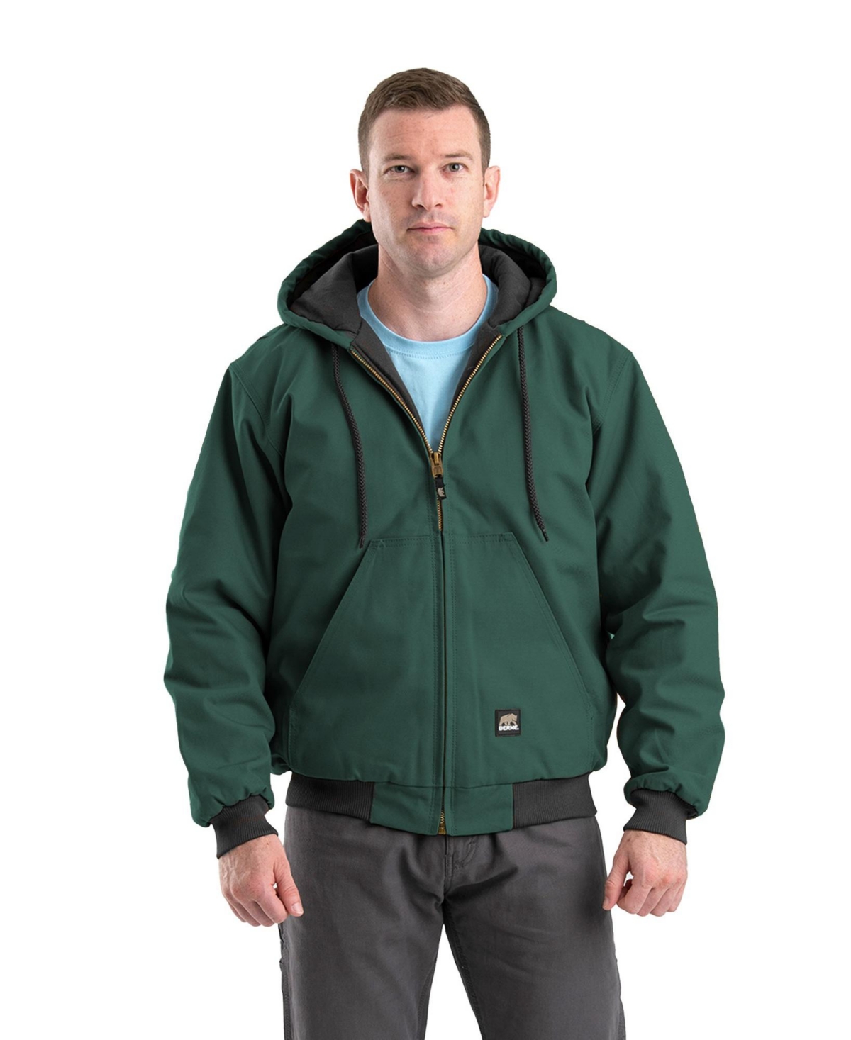 Berne Tall Heritage Duck Hooded Active Jacket Black Smart Closet