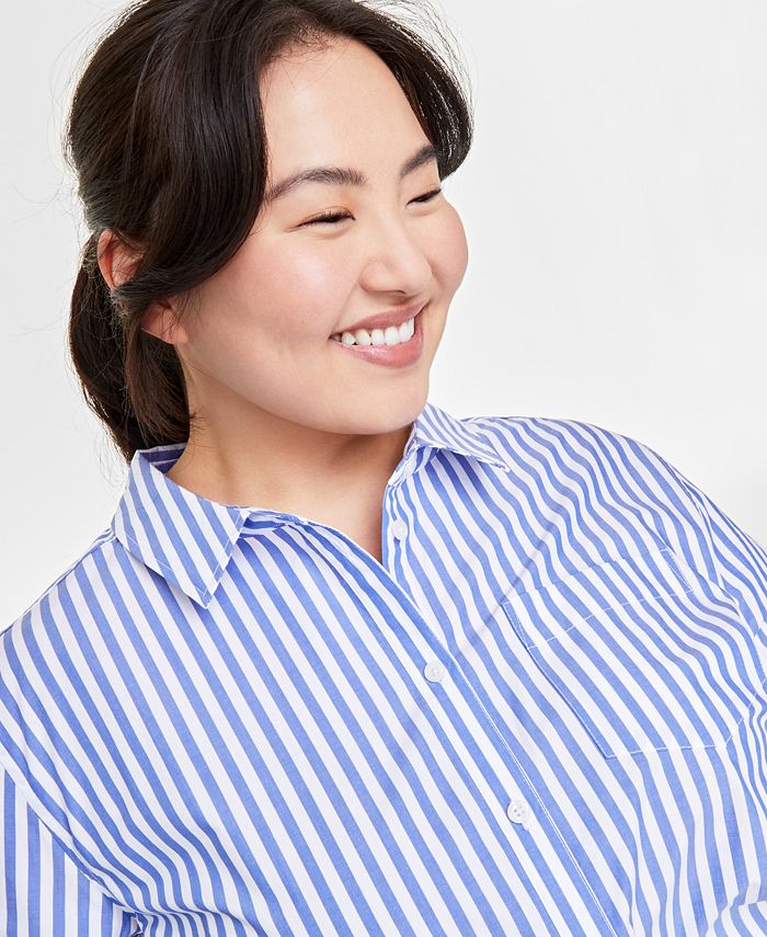 On 34th Women's Collared Button-Down Shirt, XXS-4X, Created for Macy’s ...