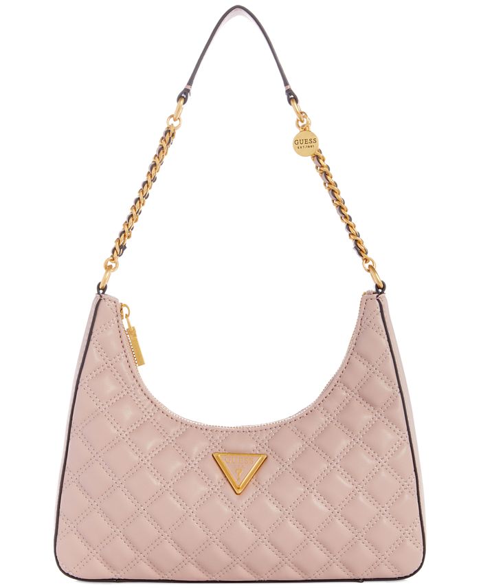 GUESS Zania quilted faux-leather women's crossbody bag -Stone / Beige