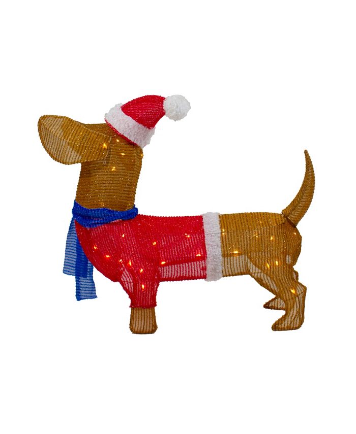 Northlight 26" LED Lighted Dachshund Dog Outdoor Christmas Decoration Macy's