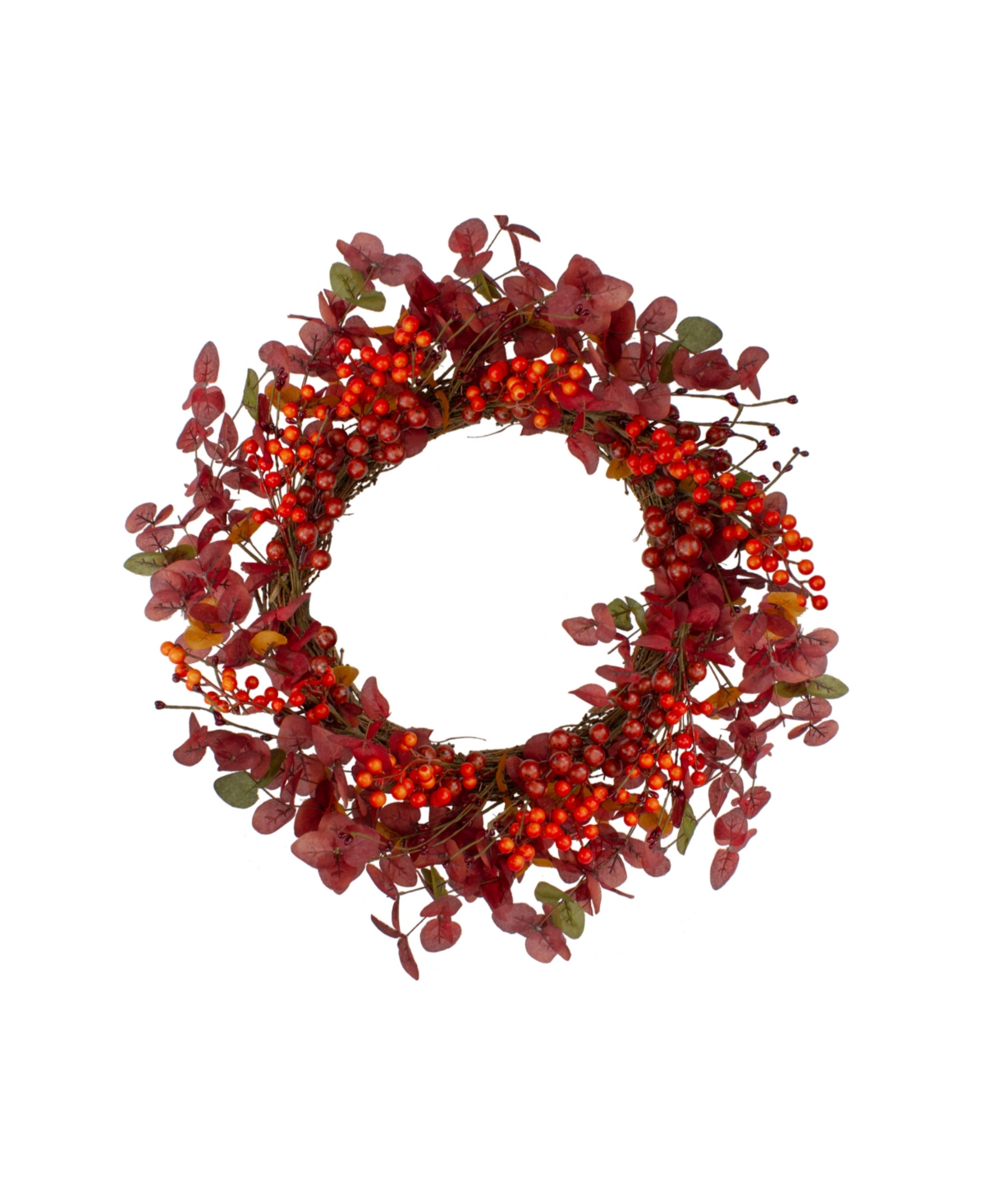 Berries Artificial Christmas Wreath - 24" Unlit - Red