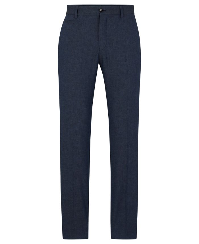 Hugo Boss Men's Melange Stretch Slim-Fit Trousers - Macy's