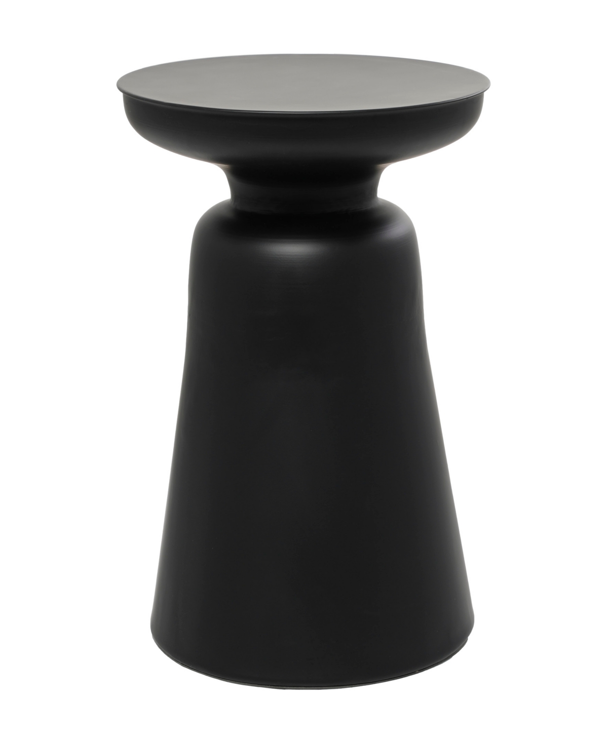 Rosemary Lane 19" Metal With Bell Shaped Base Accent Table In Black