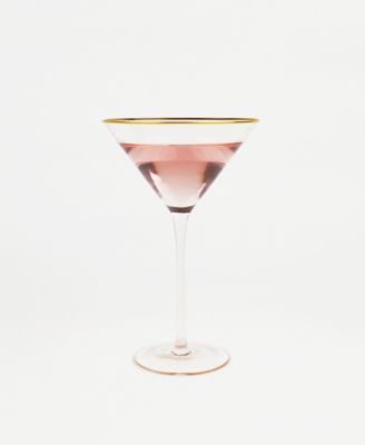 Glass Stemmed Martini Glasses, Set of 4