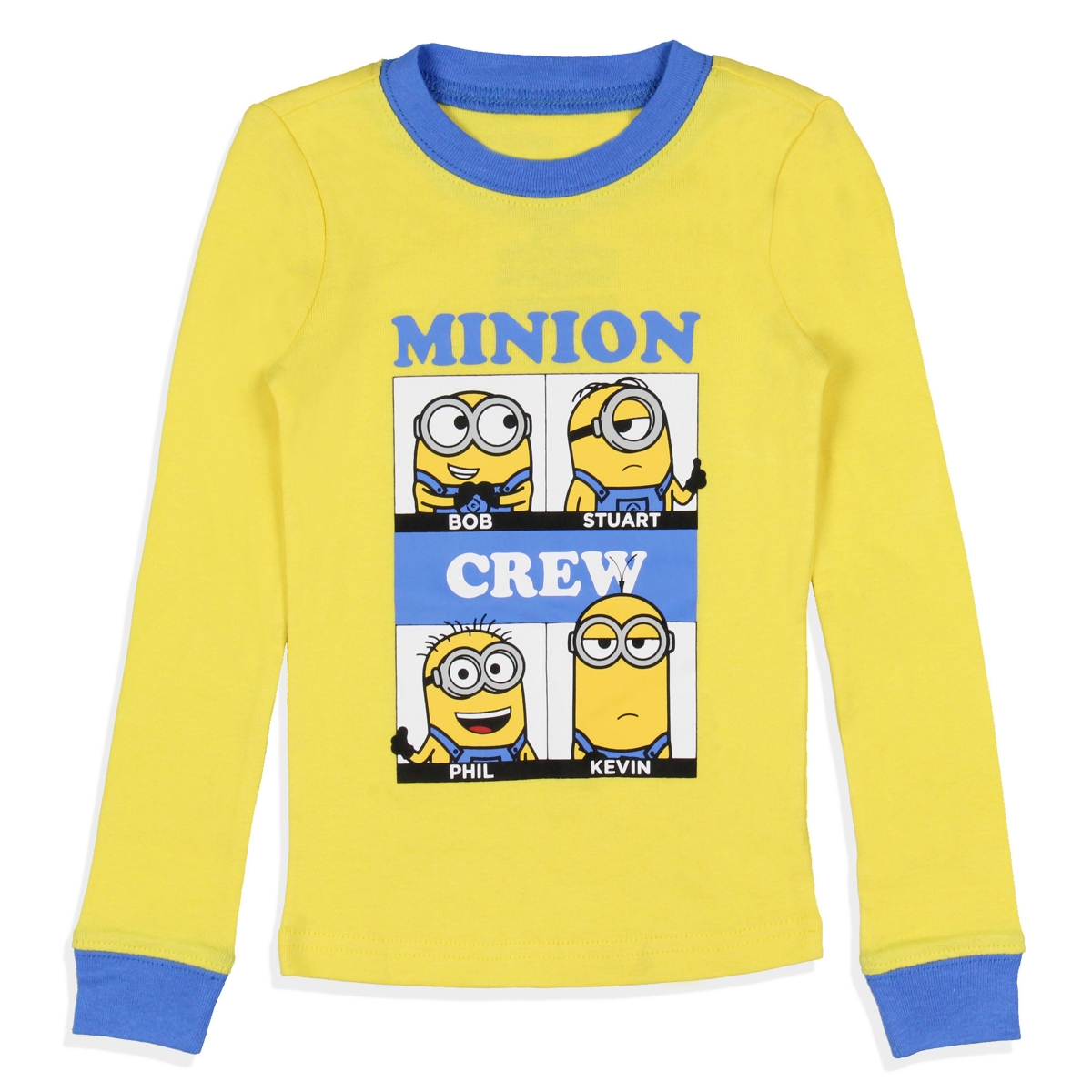 Despicable Me Toddler Boys Minions Crew Bob Stuart Phil Kevin Sleep Pajama Set
