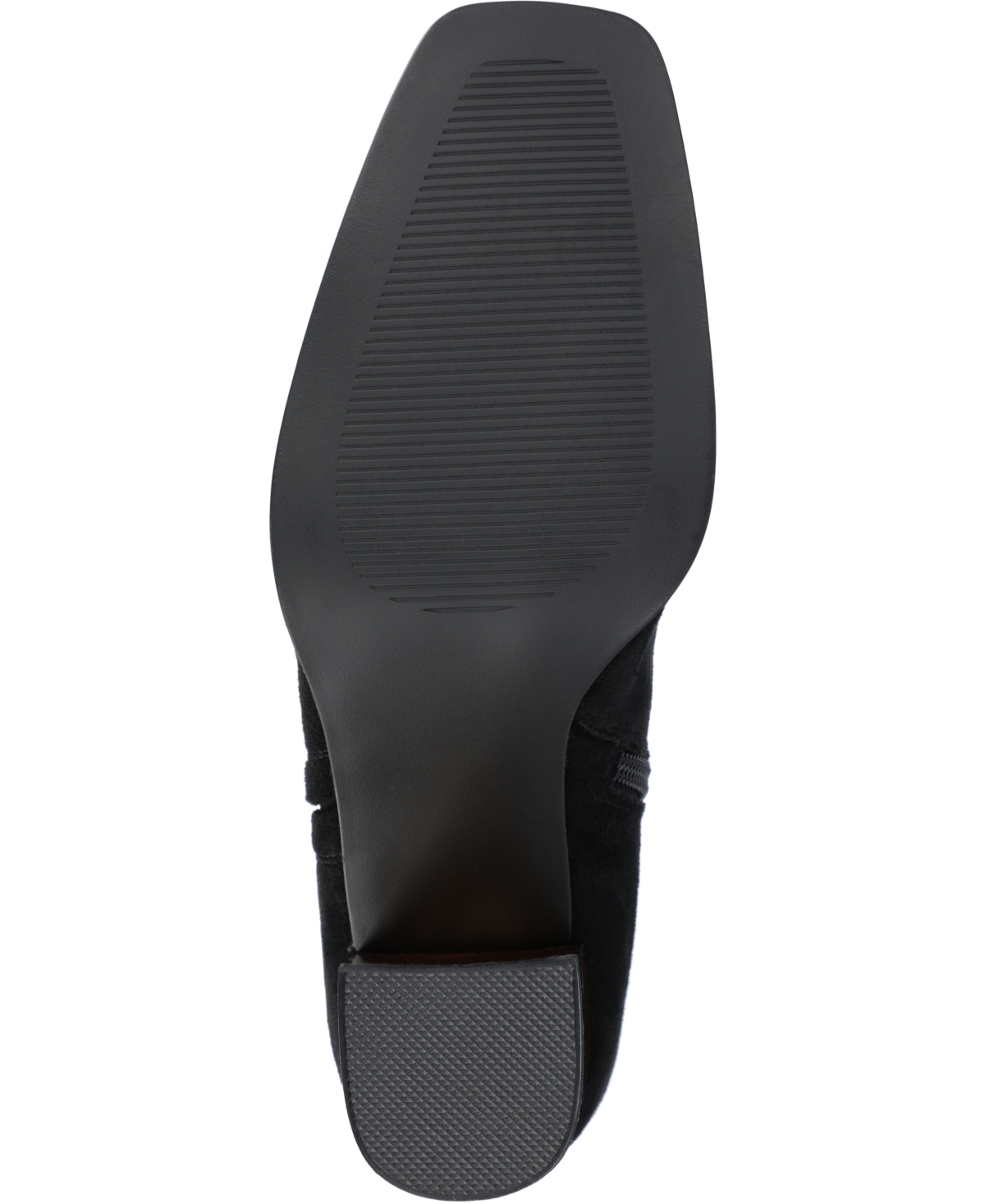 Journee Collection Women's Clearie Tru Comfort Foam Transparent Block Heel Square Toe Boot