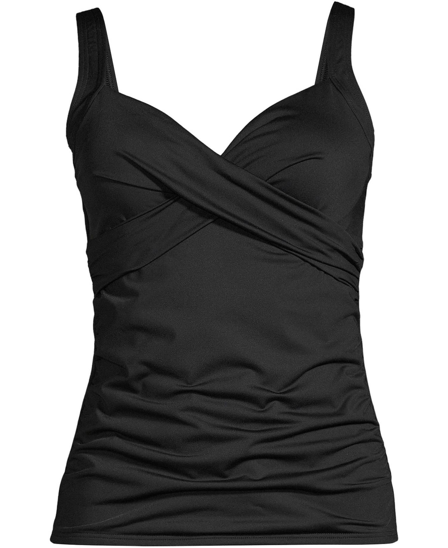 Women's Long Torso Sweetheart Wrap Underwire Tankini Top