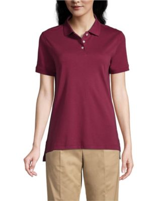 Women's School Uniform Short Sleeve Interlock Polo Shirt