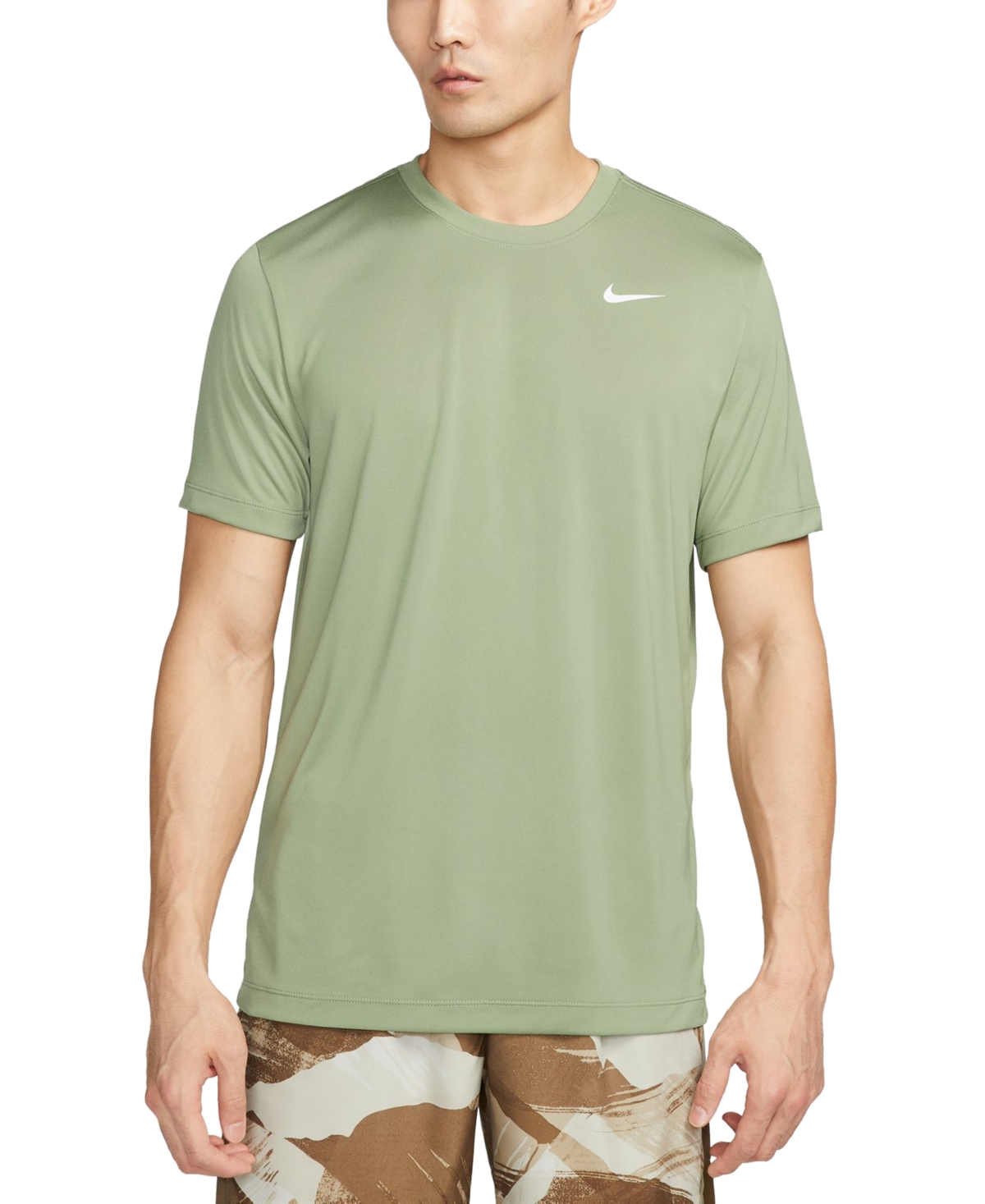 Shop Nike Men's Dri-fit Legend Fitness T-shirt In Oil Green,white