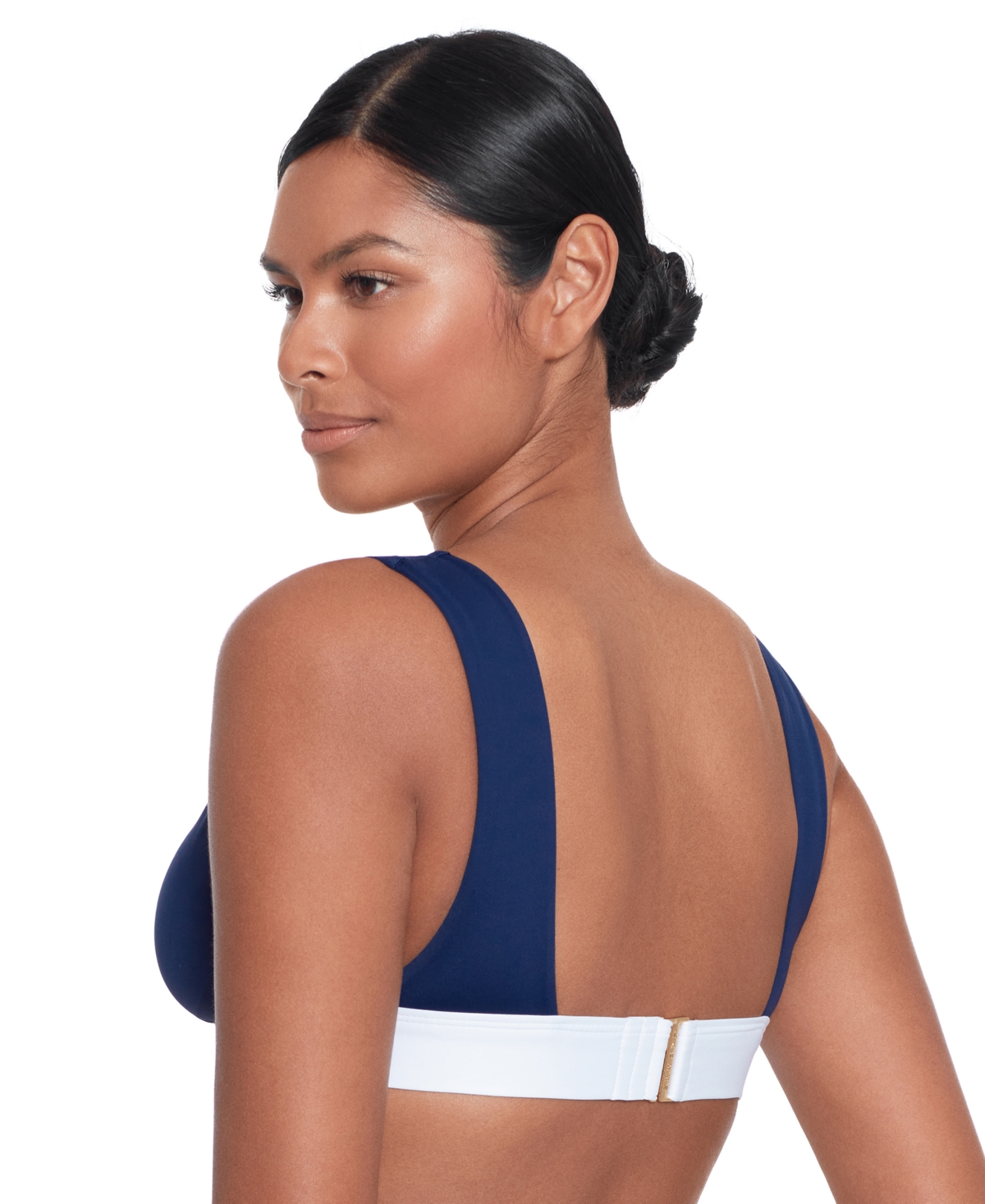 Shop Ralph Lauren Women's Banded Modern V-neck Bikini Top In Bel Air