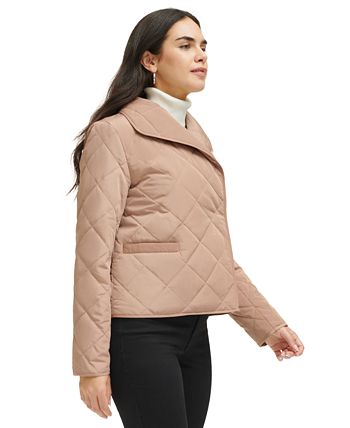 Calvin Klein Women s Quilted Wrap Front Jacket Macy s
