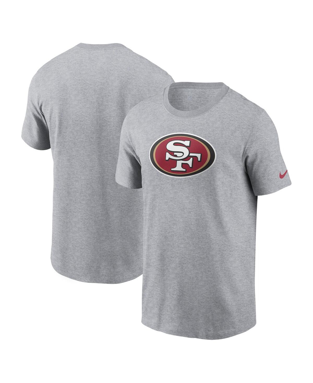 Shop Nike Men's  Gray San Francisco 49ers Logo Essential T-shirt