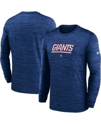 Nike Men's New York Giants Sideline Velocity Blue Long Sleeve T