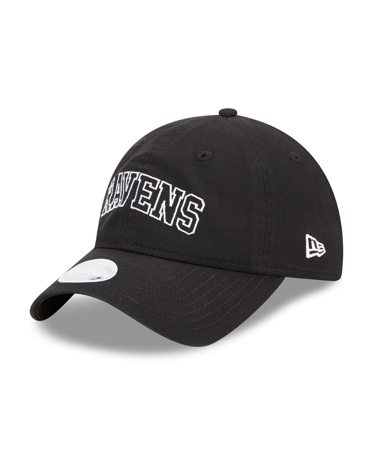 Women's New EraBaltimore Ravens Collegiate 9TWENTY Adjustable Hat - Black