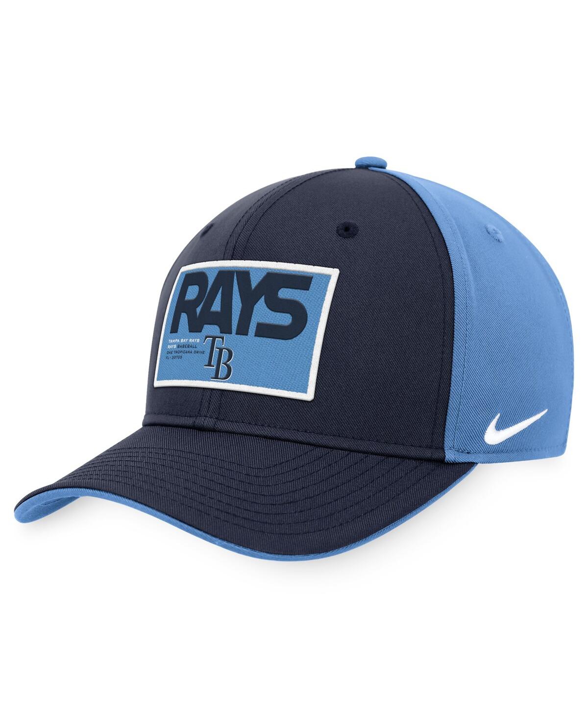 Nike Tampa Bay Rays Classic99 Color Block  Men's Mlb Adjustable Hat In Navy,light Blue