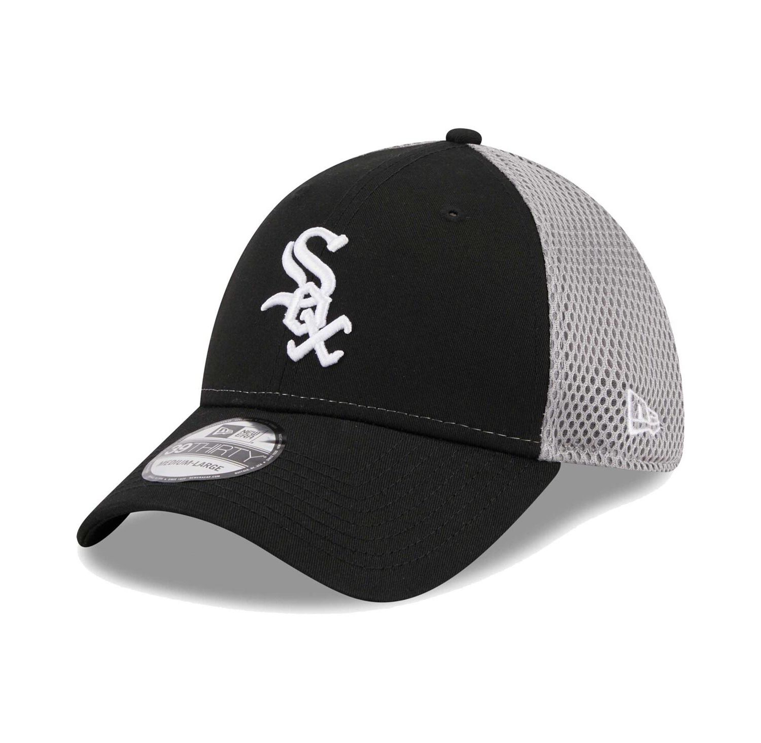 Men's Black Chicago White Sox Team Neo 39THIRTY Flex Hat