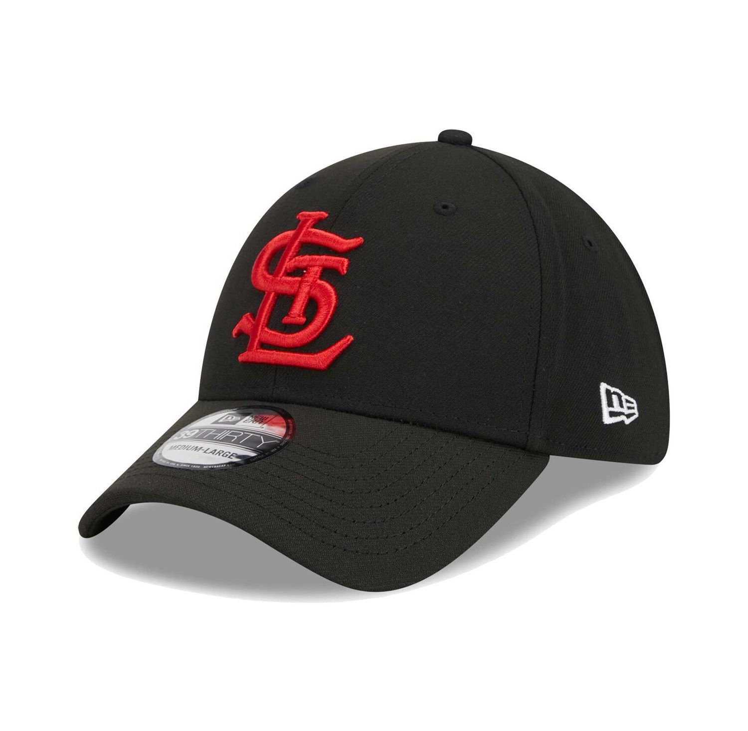 Men's Black St. Louis Cardinals Logo 39THIRTY Flex Hat