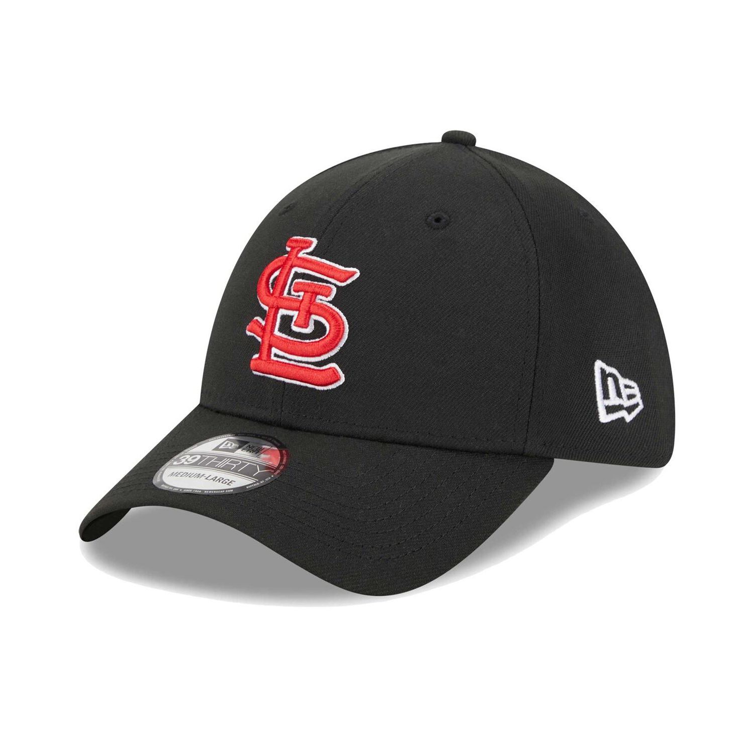 Men's Black St. Louis Cardinals Logo 39THIRTY Flex Hat