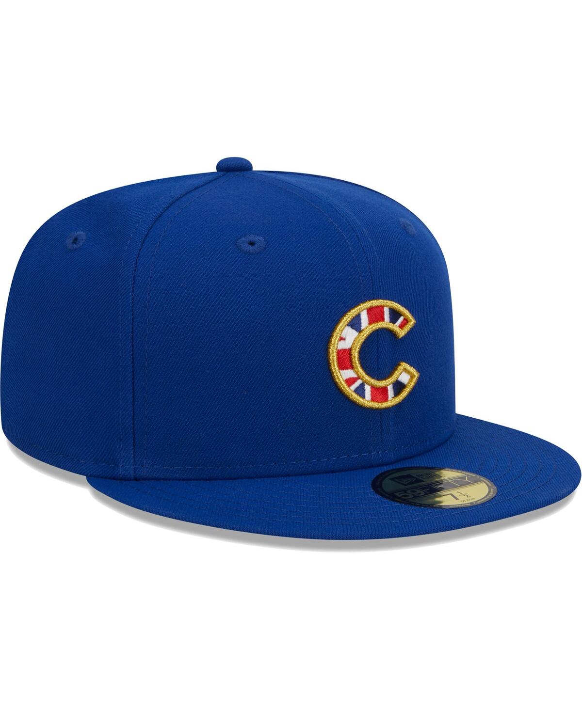 Men's New EraChicago Cubs 2023 Mlb World Tour: London Series Flag Fill 59FIFTY Fitted Hat - Royal