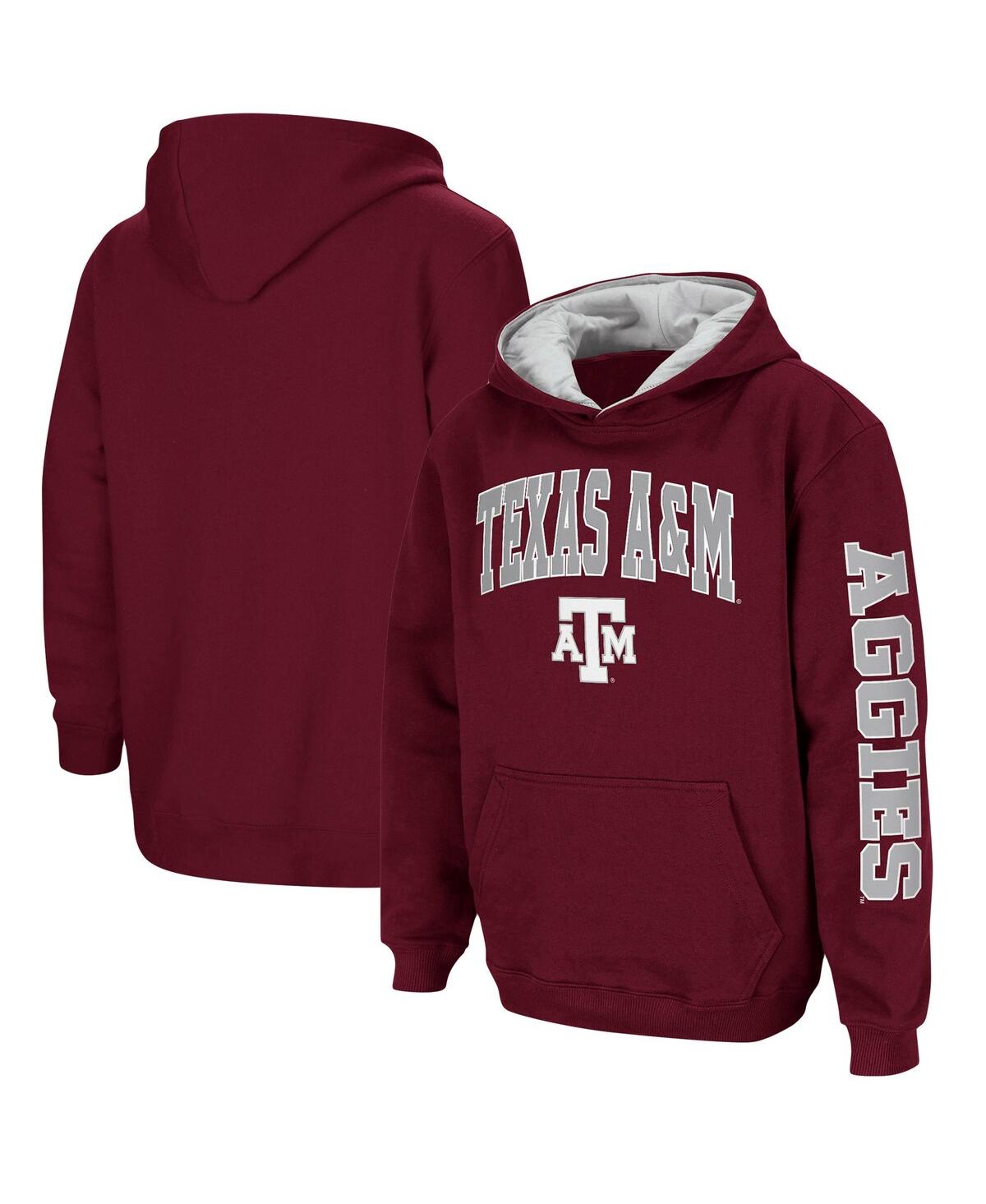 Colosseum Big Boys Texas A&m Aggies 2-hit Team Pullover Hoodie In Black
