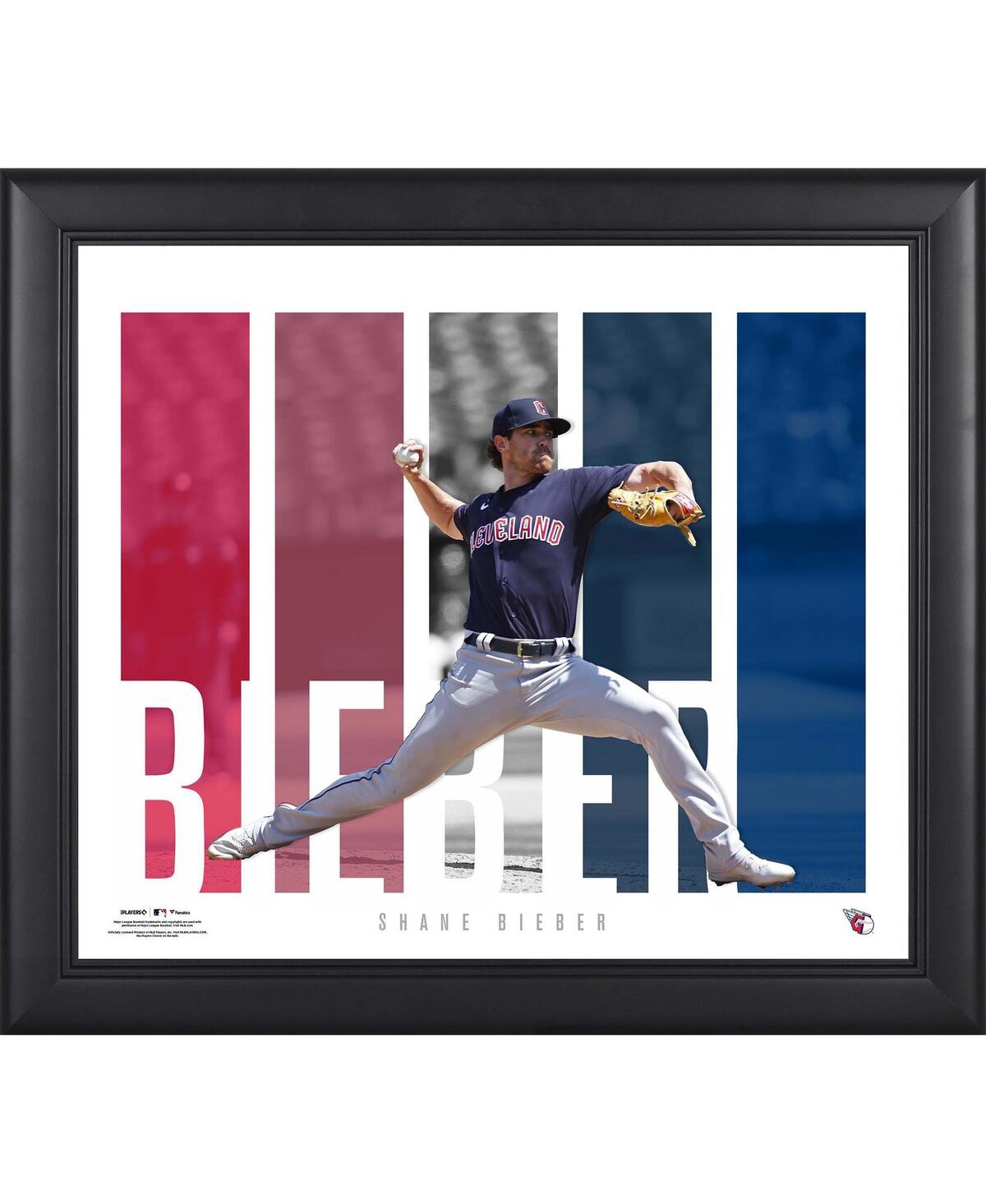 Fanatics Authentic Shane Bieber Cleveland Guardians Framed 15" X 17" Player Panel Collage In Black