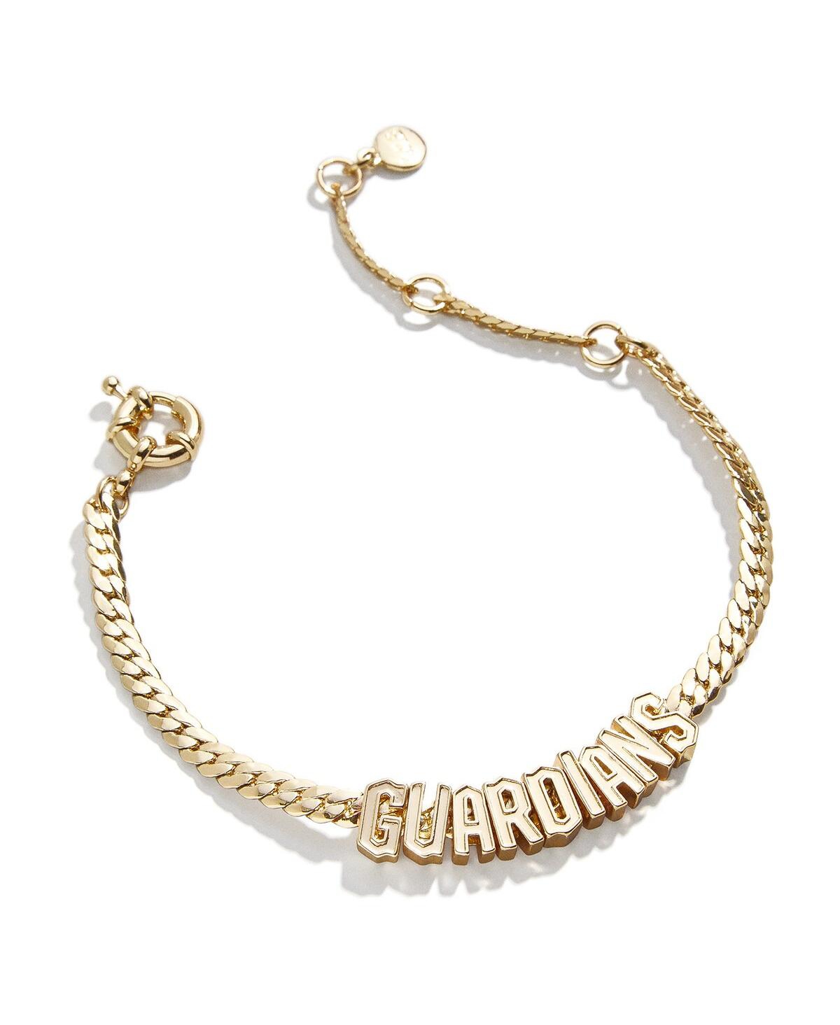 Shop Baublebar Women's  Cleveland Guardians Curb Bracelet In Gold-tone