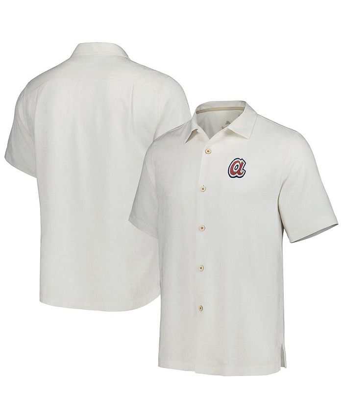 Home, Tommy Bahama Men's Tommy Bahama White Atlanta Braves Sport Tropic  Isles Camp Button-Up Shirt