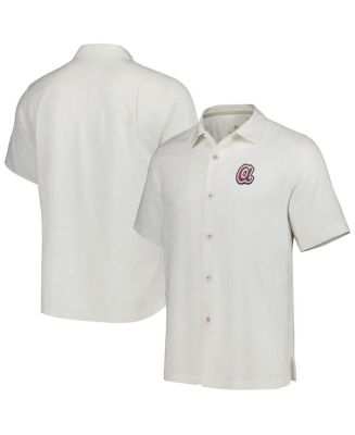 売れ筋商品|||トッミーバハマ シャツ トップス レディース Men's White Atlanta Braves Sport Tropic Isles Camp Button-Up Shirt White Tommy Bahama Men's White Atlanta Braves Sport Tropic Isles