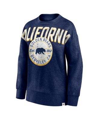Women's Heathered Navy Cal Bears Jump Distribution Pullover Sweatshirt