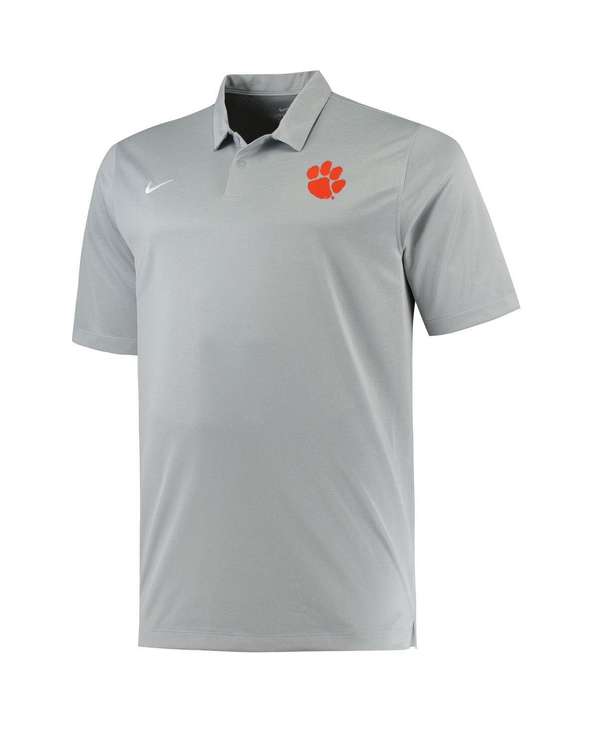 Shop Nike Men's  Heathered Gray Clemson Tigers Big And Tall Performance Polo Shirt