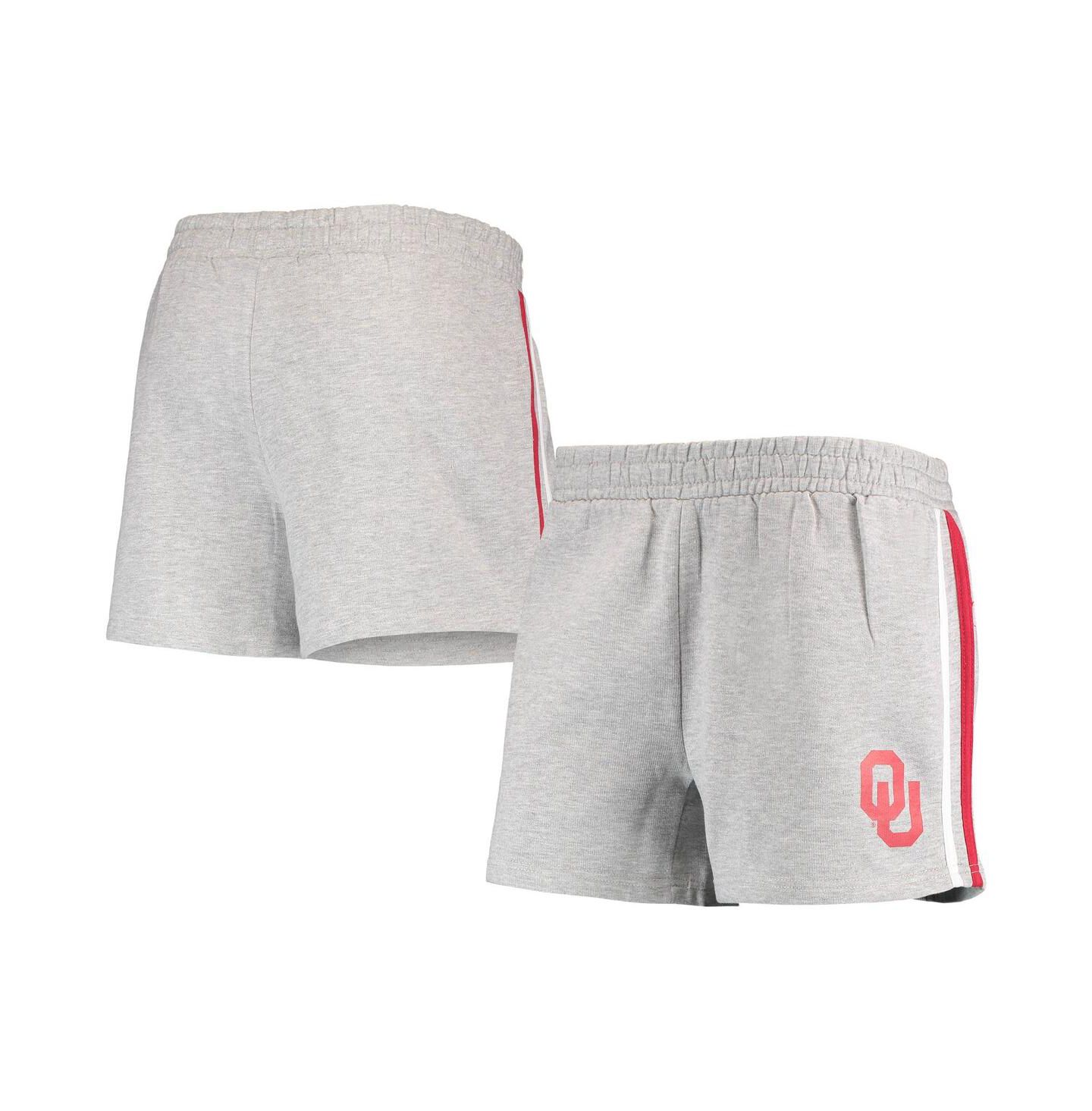 Женские шорты Profile Heathered Gray Oklahoma Sooners Plus Size 2-Stripes — фото 2