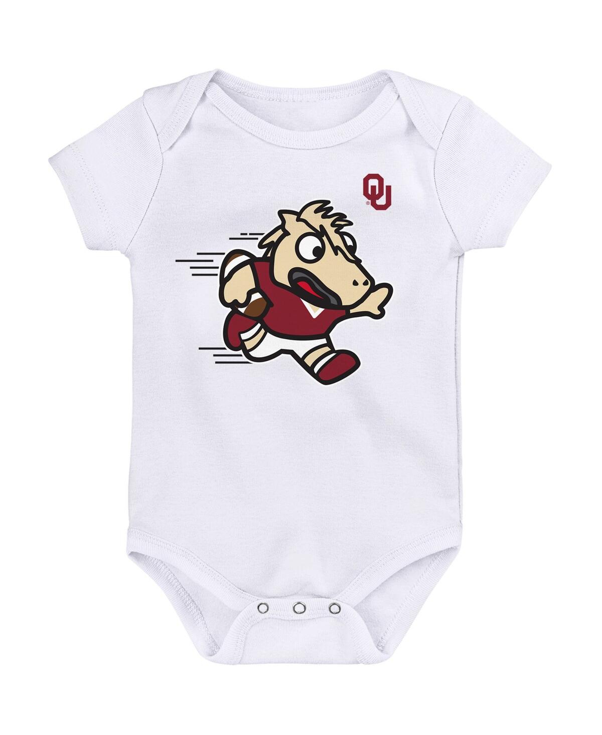 Outerstuff Babies' Newborn Boys And Girls White Oklahoma Sooners Little Mascot Bodysuit
