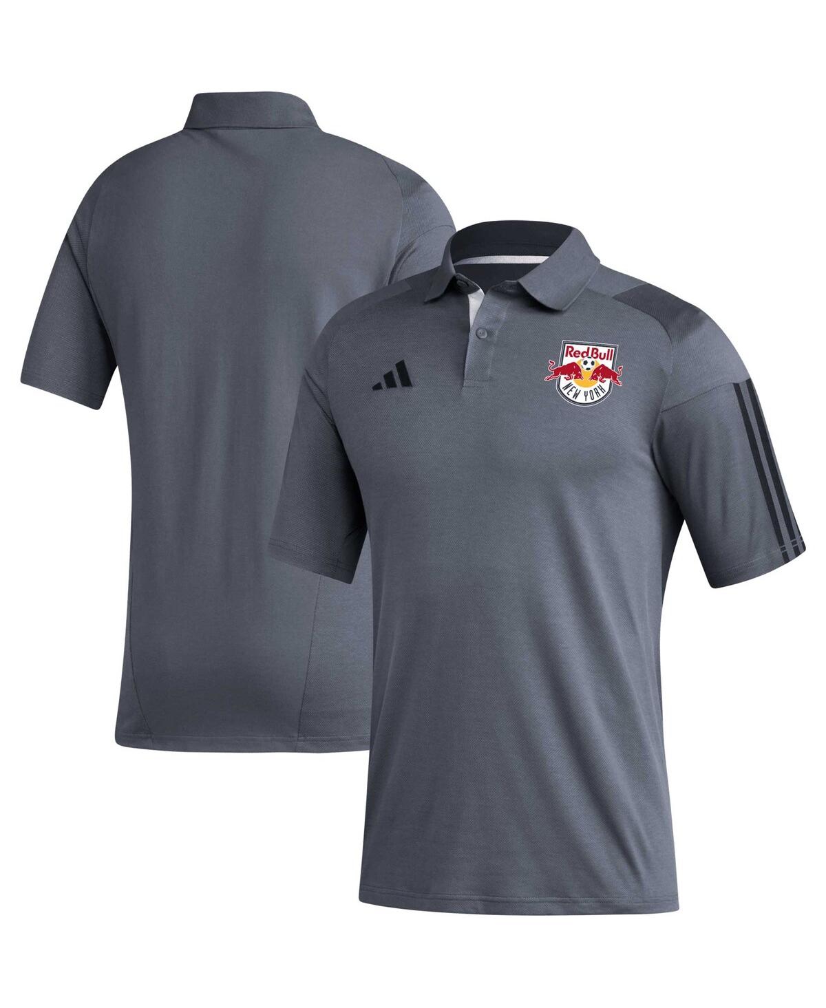 Men's adidas Gray New York Red Bulls 2023 On-Field Training Polo Shirt - Gray