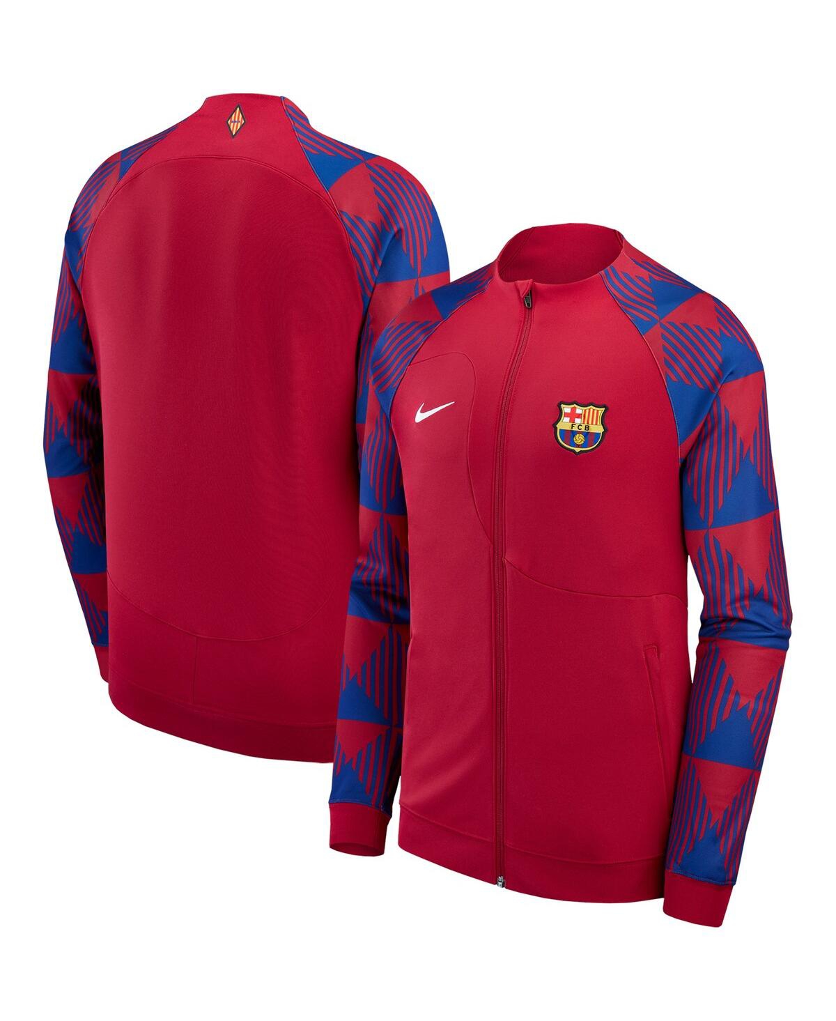 Shop Nike Men's  Red Barcelona 2023/24 Academy Pro Anthem Raglan Performance Full-zip Jacket