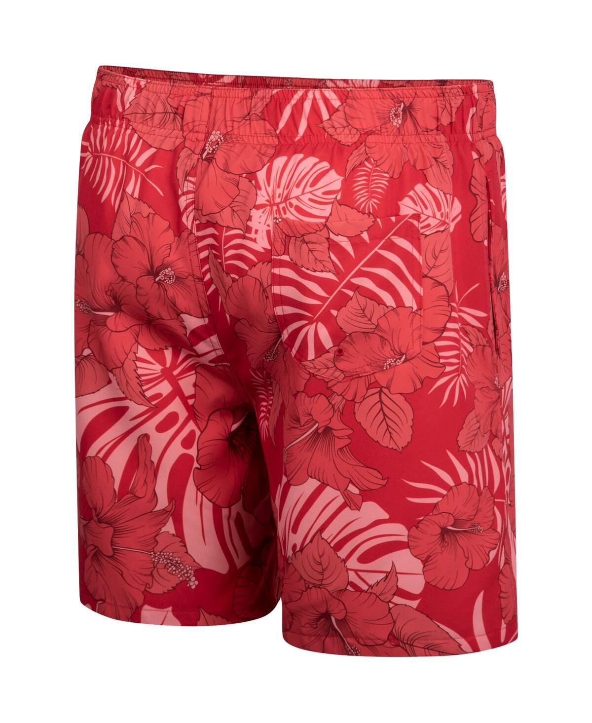 Shop Colosseum Men's  Red Wisconsin Badgers The Dude Swim Shorts