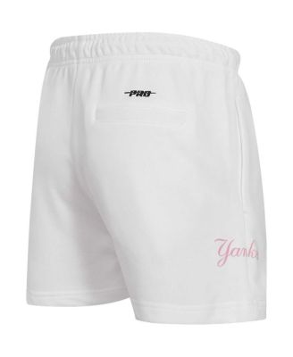 Women's White New York Yankees Washed Neon Shorts