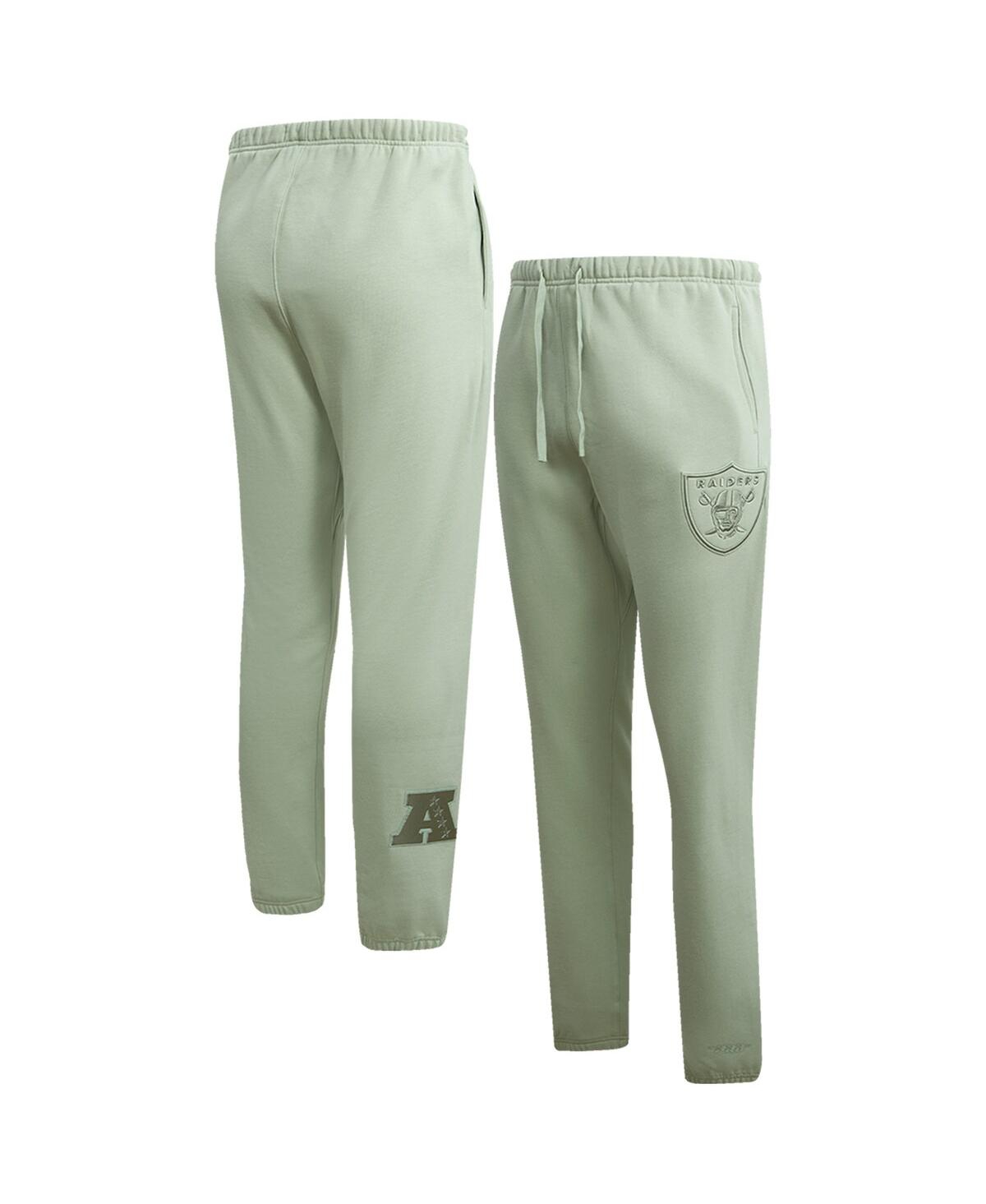 Shop Pro Standard Men's  Light Green Las Vegas Raiders Neutral Fleece Sweatpants