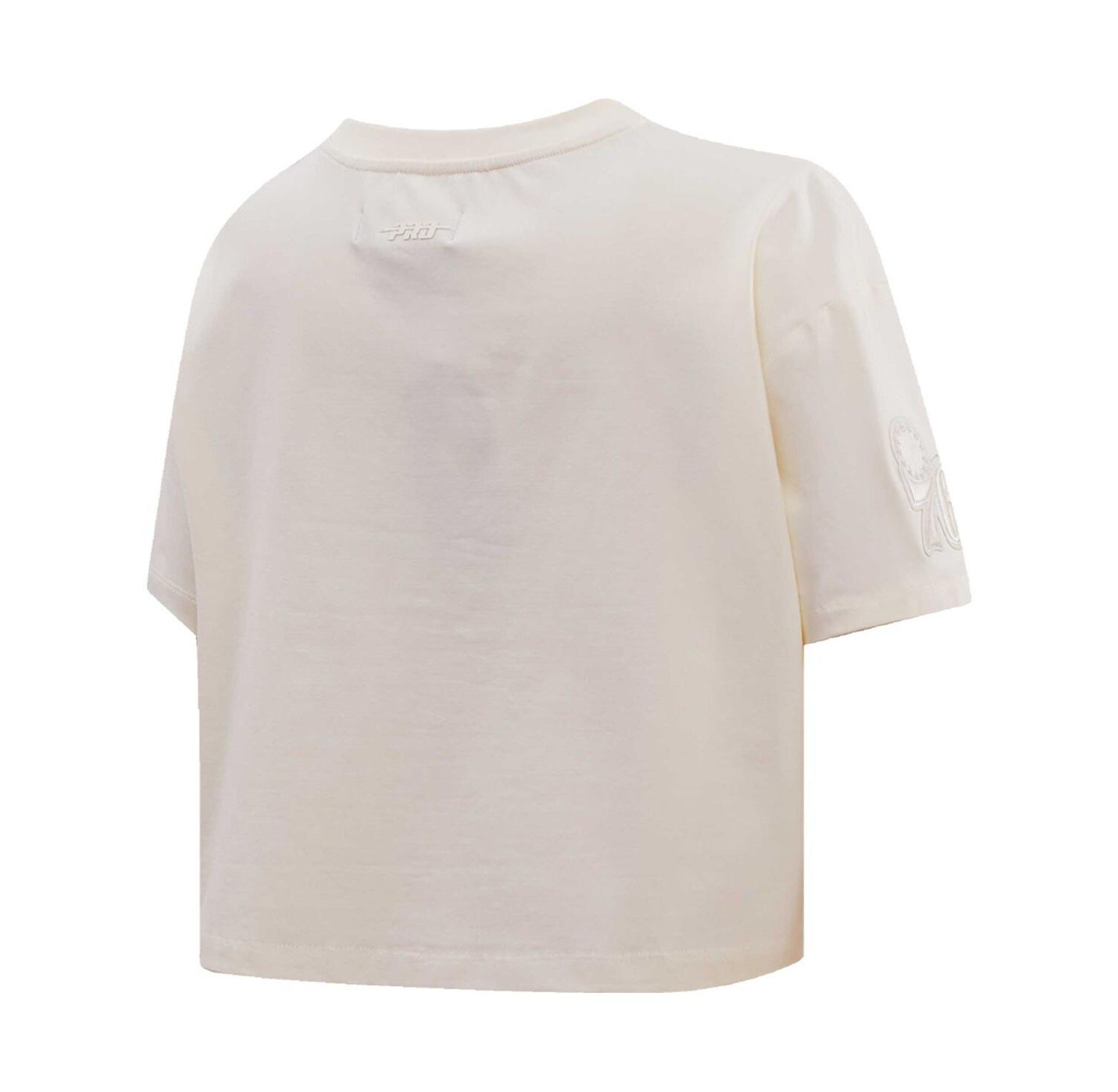 Women's Cream Philadelphia 76ers Neutral Boxy Crop T-shirt