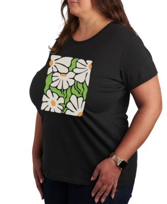 Trendy Plus Size Daisy Flower Graphic T-shirt