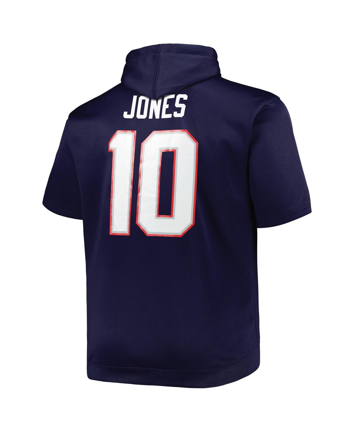 Men's Mac JonesNew England Patriots Big and Tall Short Sleeve Pullover Hoodie - Navy
