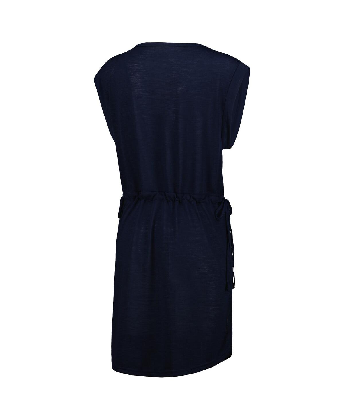 G-iii 4her By Carl Banks Women's  Navy Michigan Wolverines Goat Swimsuit Cover-up Dress In Navy
