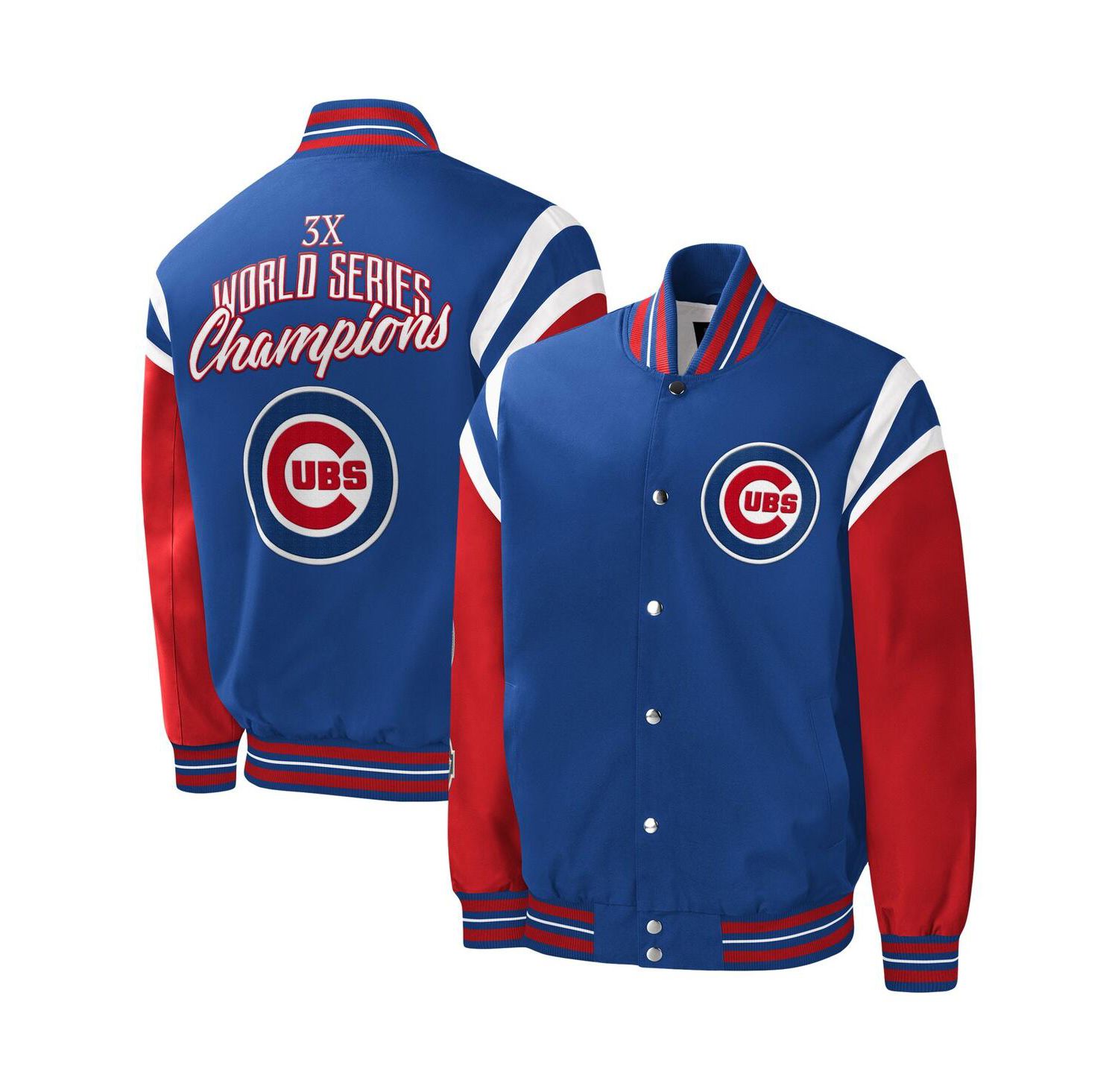 Men's Royal Chicago Cubs Title Holder Full-Snap Varsity Jacket